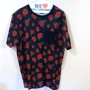 Floral Black and Red Men's Shirt